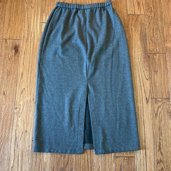 Orvis grey pull on elastic waist pencil skirt small - Picture 6 of 6